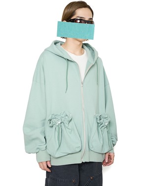 refomed "KINCHAKU ZIPUP HOODIE"〔MINT〕"