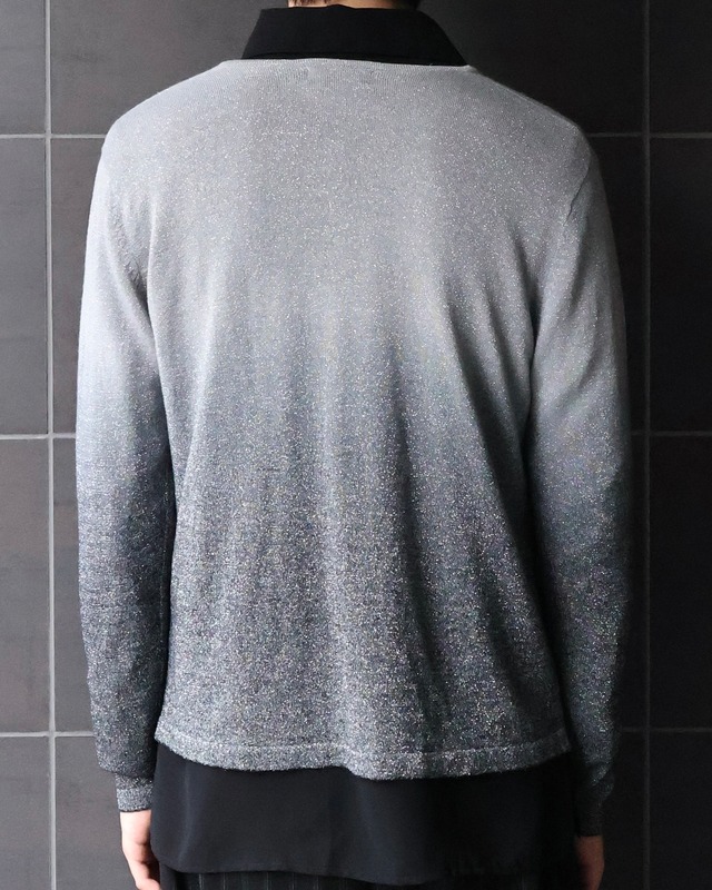 gradation crew neck cardigan