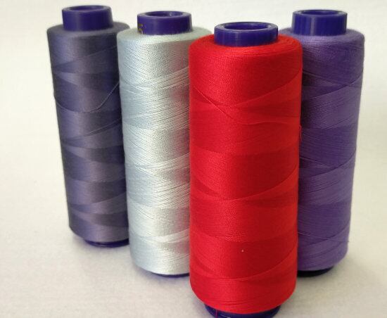 ワイヤー刺繍糸S-55 40番手／2000m巻 グレー・パープル・レッド系