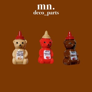 【2個セット】デコレーションパーツ くま クマ フェイクフード ミニチュア