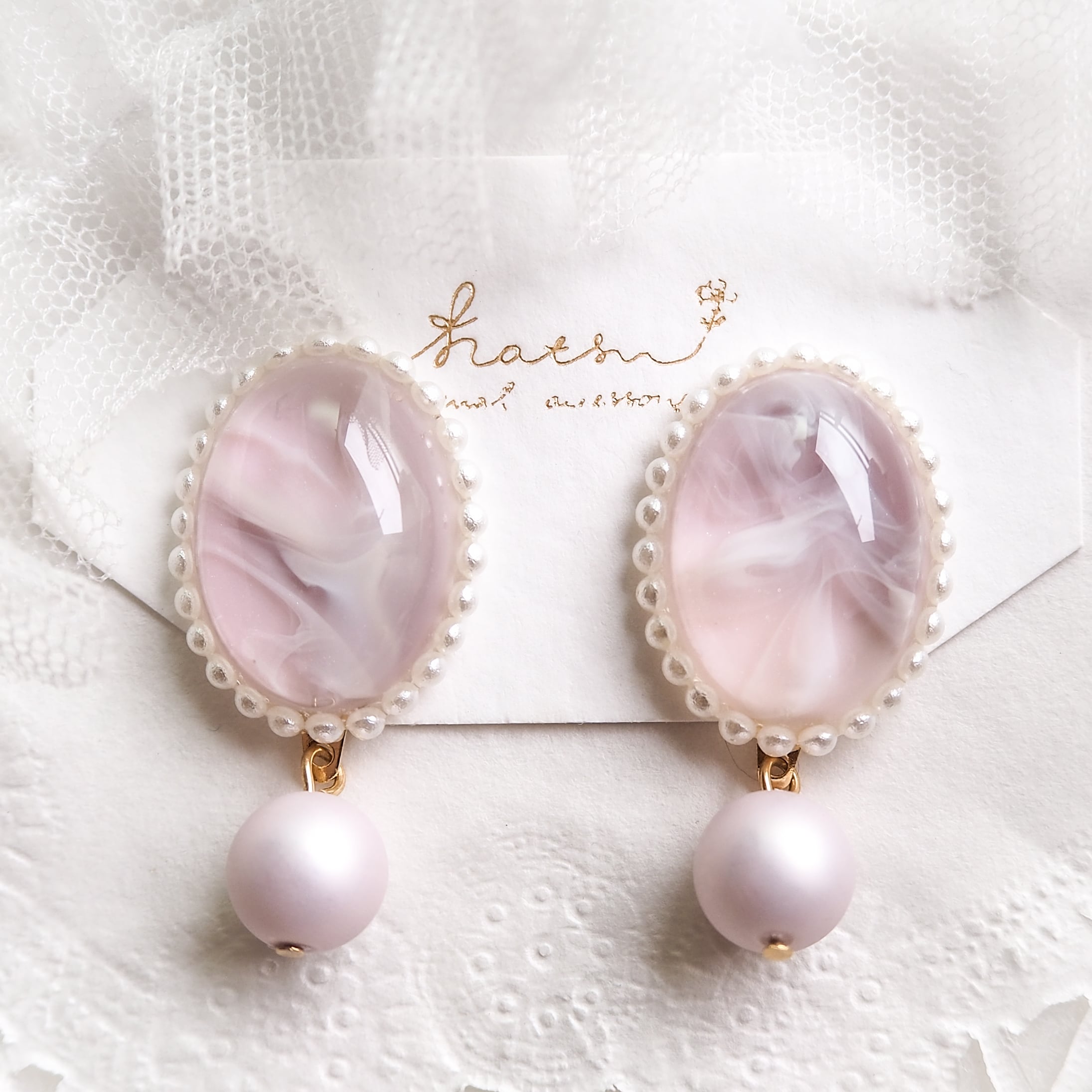 『 ストロベリーケーキ 』耳飾り