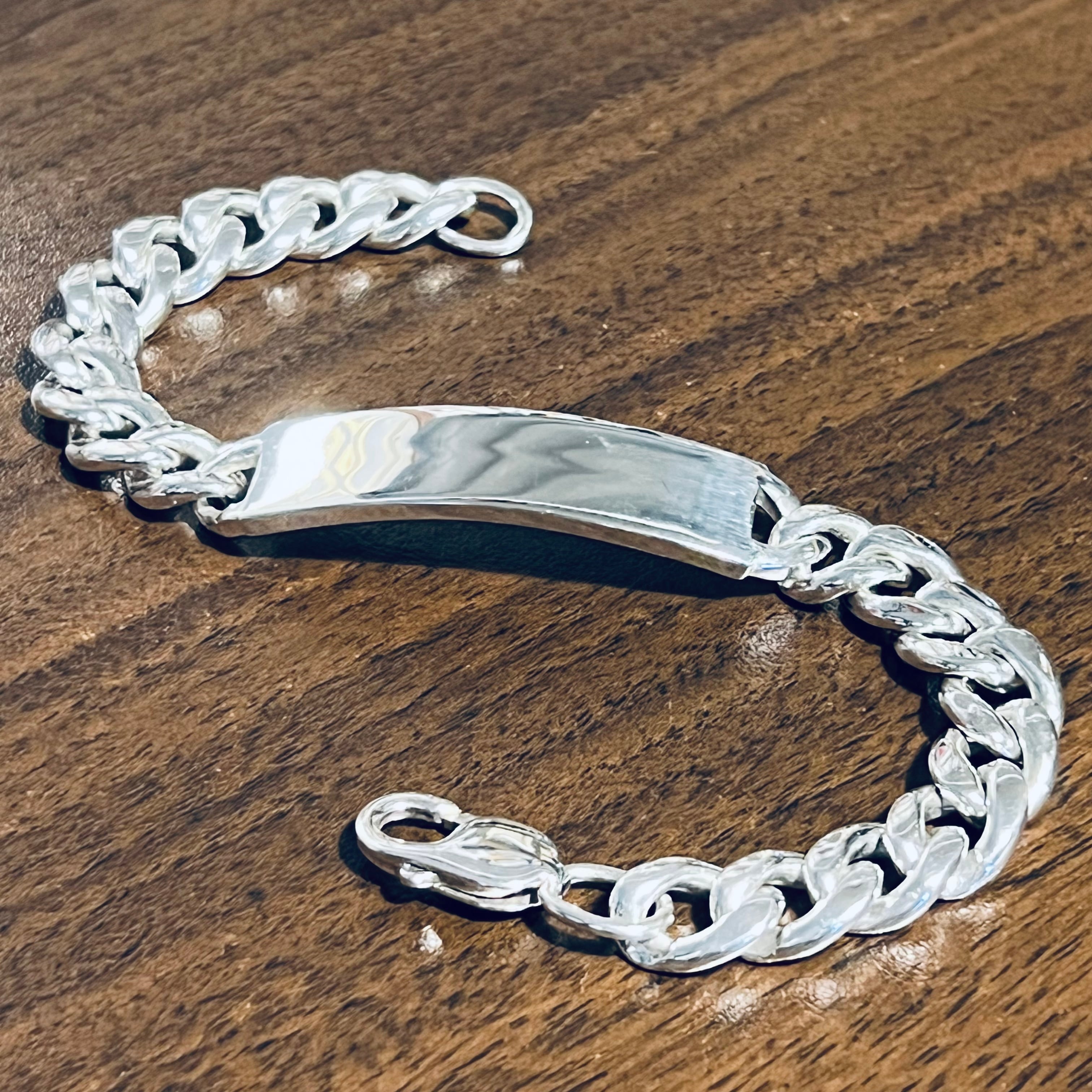ID ブレスレット STERLING SILVER チェーン