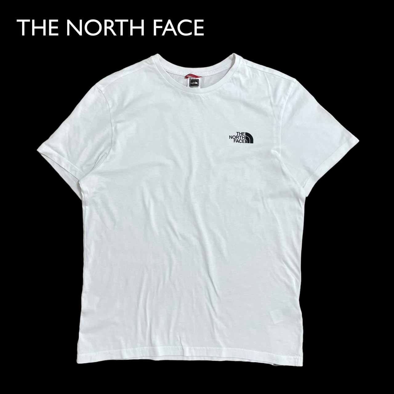 【THE NORTH FACE】ワンポイントロゴ Tシャツ バックロゴ ハーフドーム 半袖 ホワイト ノースフェイス アウトドア MEDIUM US古着