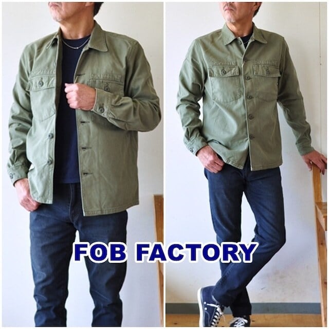 FOB FACTORY　FOBファクトリー　 F 　ファティーグジャケット / ユーティリティーシャツ / メンズ / ミリタリー /  日本製 / FATIGUE JACKET   bluelineshop powered by BASE