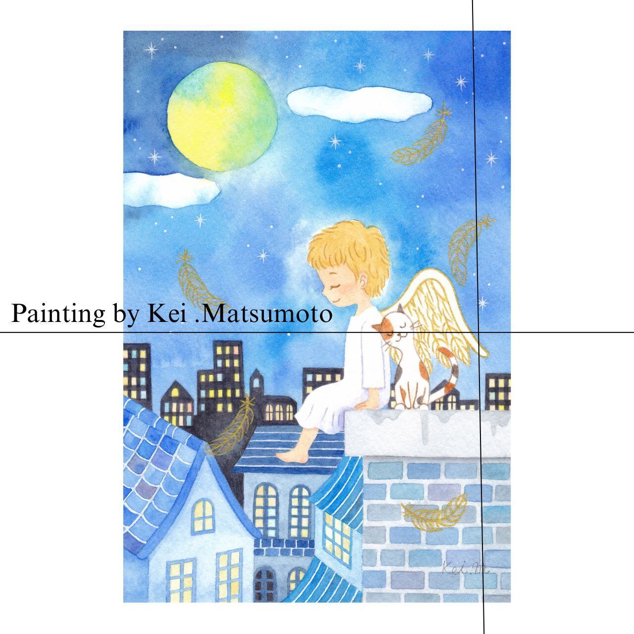 アクリル画　一点もの　睡蓮 アクリル画【睡蓮】原画 | 幸せを紡ぐ絵
