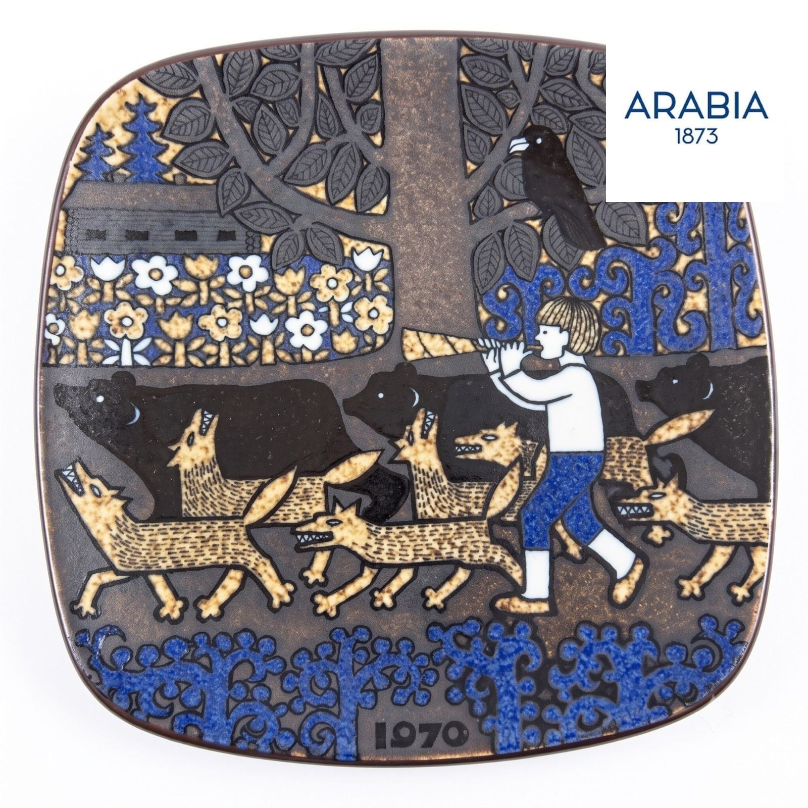 ARABIA カレワラ 1979年 イヤープレート 壁掛け 陶板 20cm ARABIA カレワラ 1979年 イヤープレート 壁掛け 陶板 20cm | ルモウス