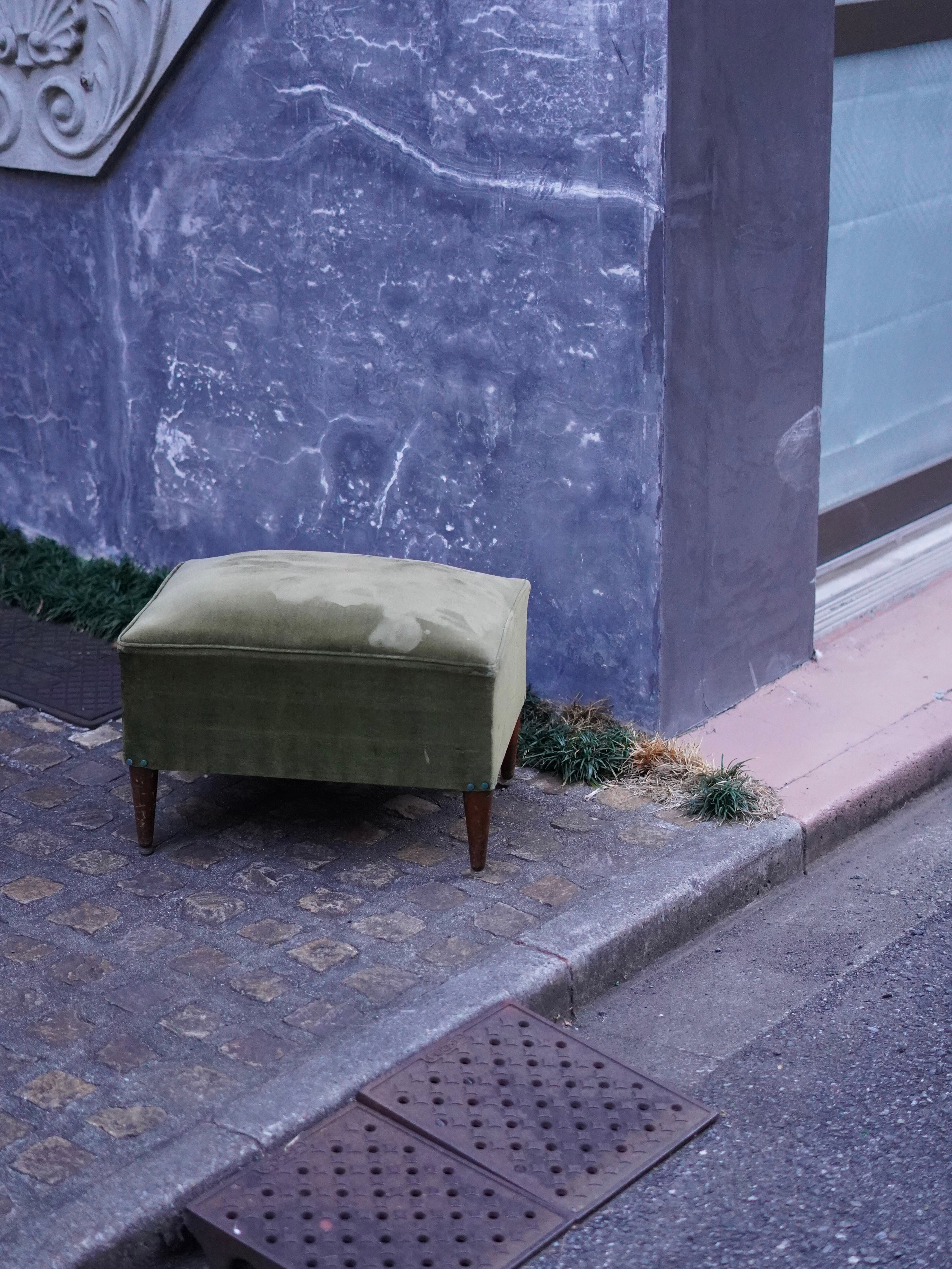 ヴィンテージ・オットマン・モケットグリーン | トリノス-torinoth