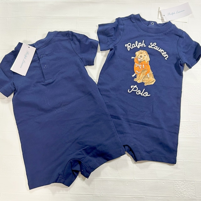 【70cm】ベビー（男の子）ドッグ　ロンパース