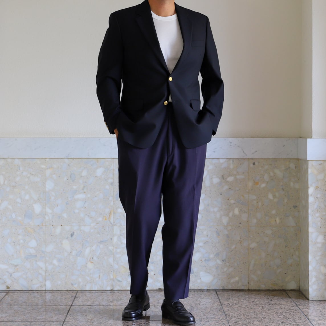 極美品】BROOKS BROTHERS Loro Piana Made in Canada wool Navy blazer