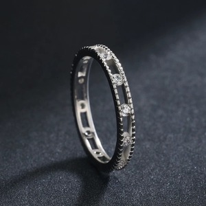 指輪 キラキラ ダイヤ シルバー リング