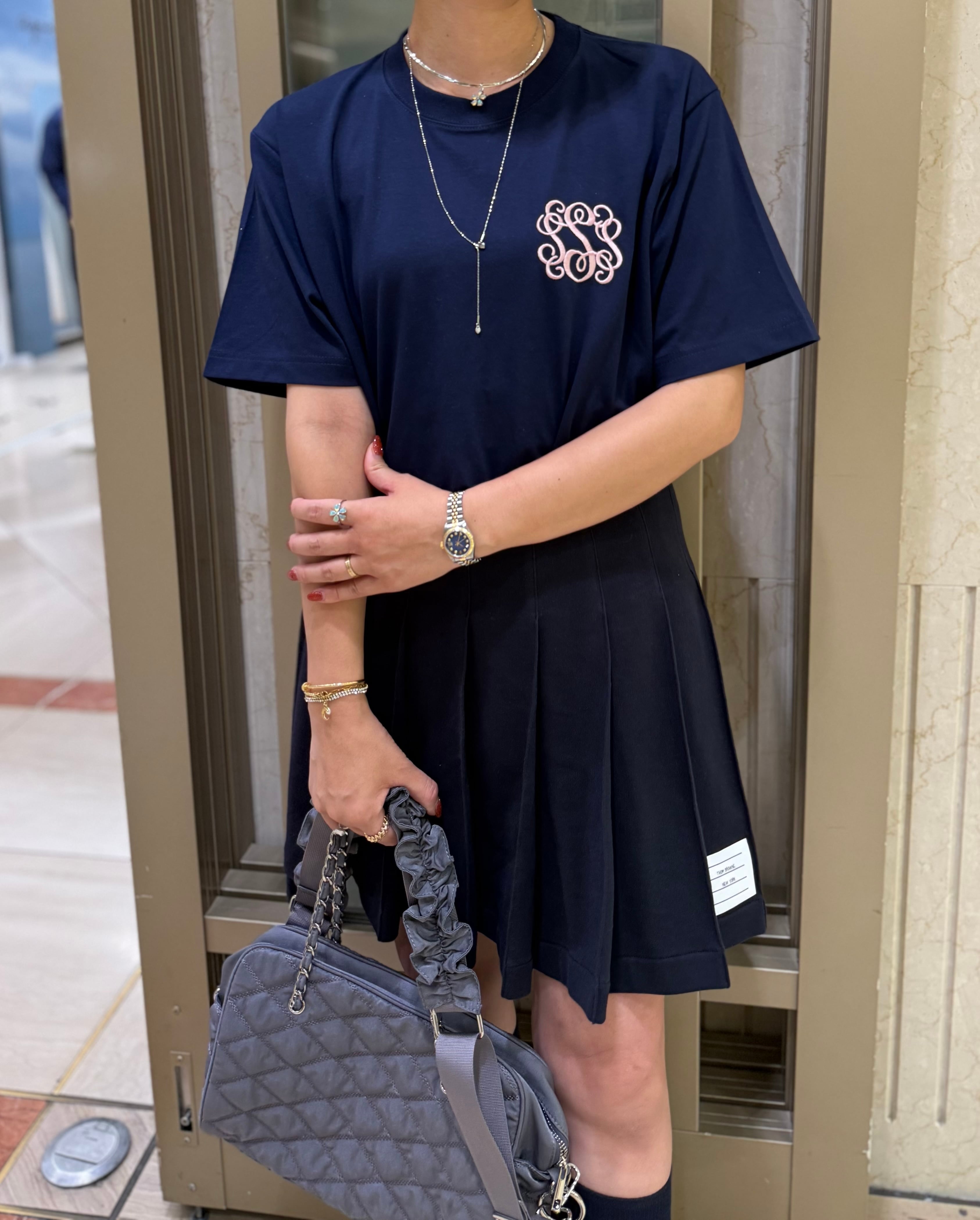 刺繍Tシャツ ネイビー | soleile