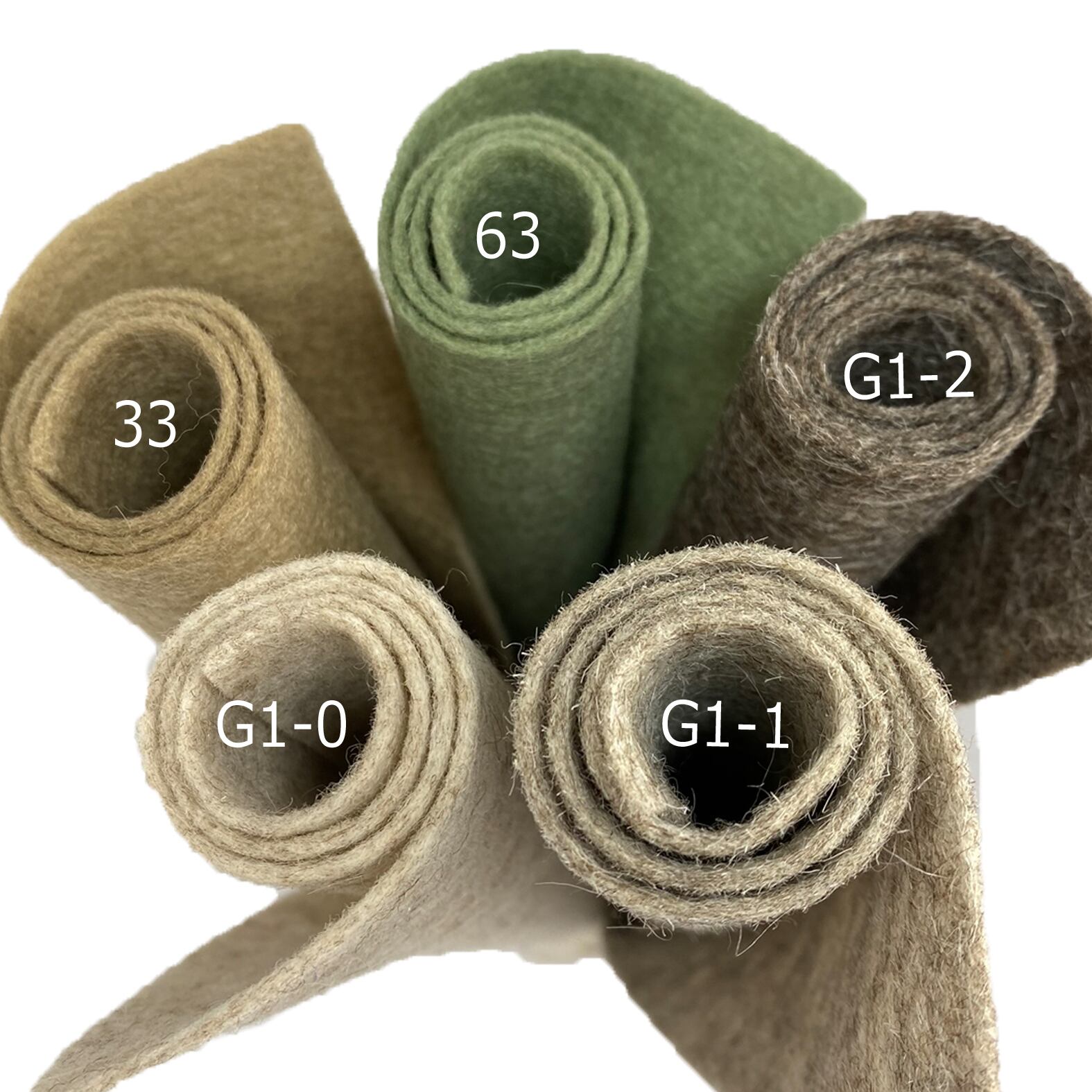フェルト 大人のアースカラー5色セット 100 ウールフェルト x30cm 1mm Tammys Felt Works