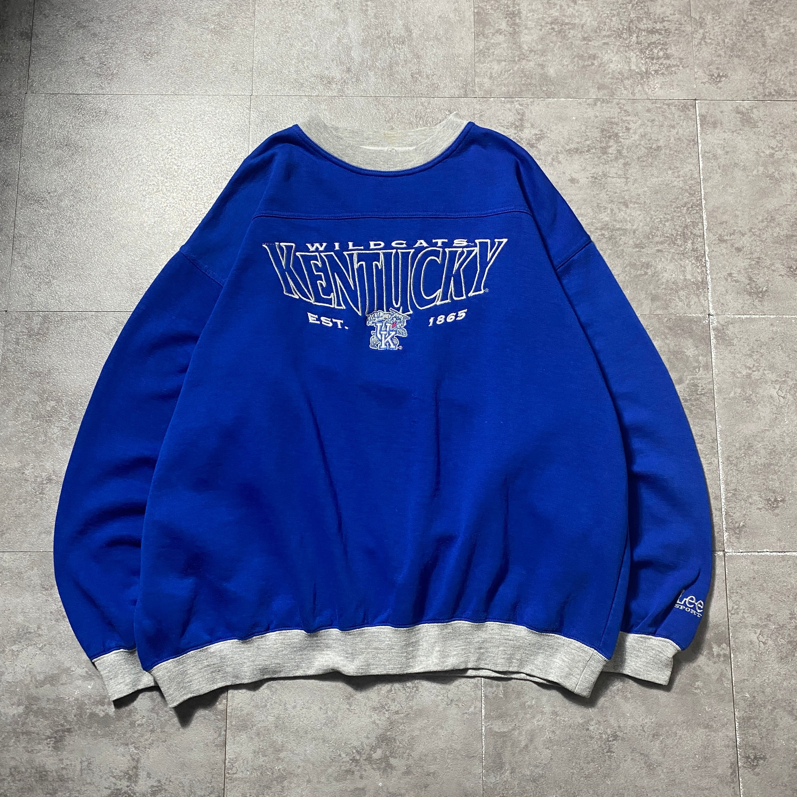 00's Lee SPORT NCAA ケンタッキーワイルドキャッツ 刺繍ロゴ ブルー