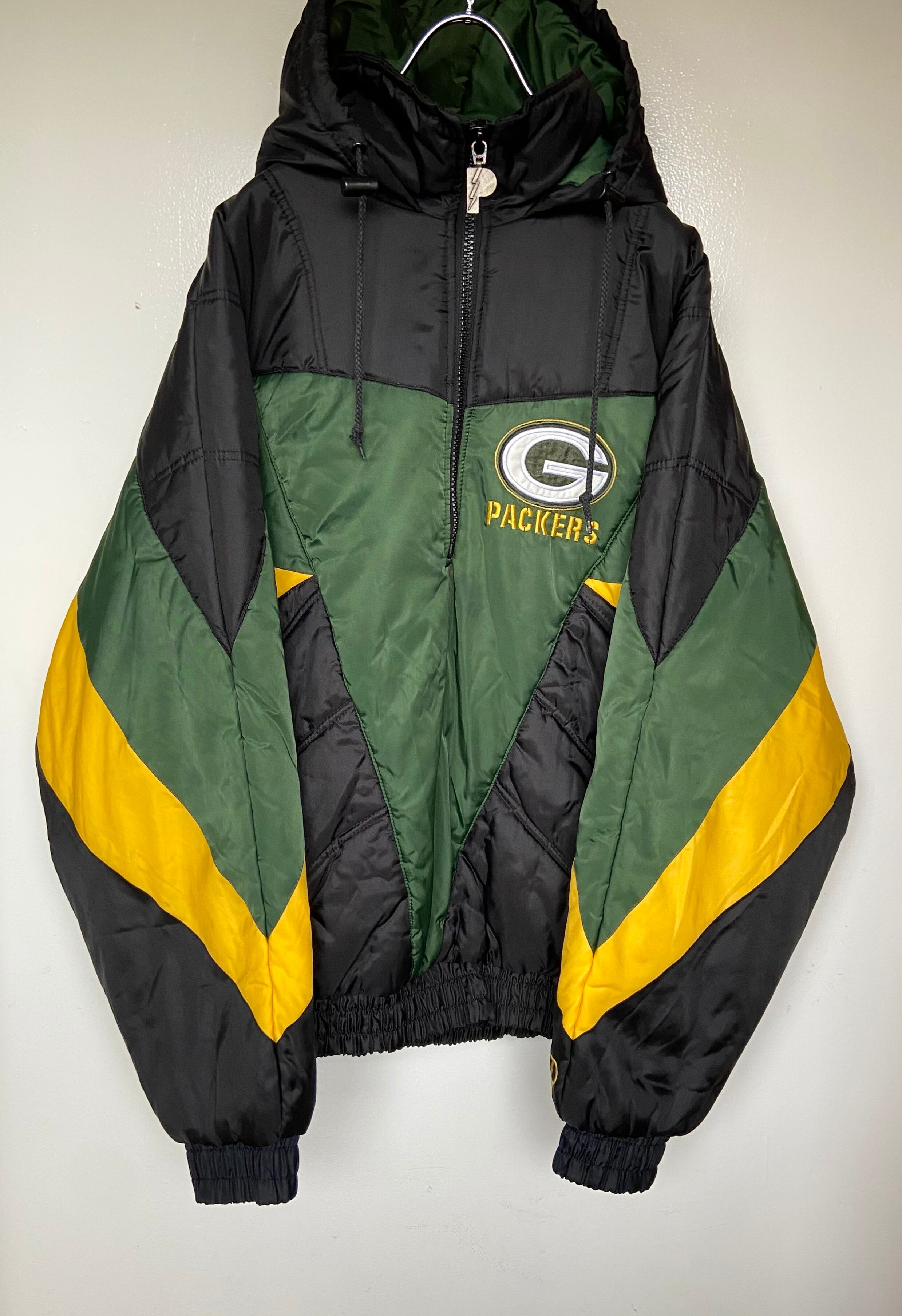 90s NFL グリーンベイ・パッカーズ レザージャケット 両面刺繍