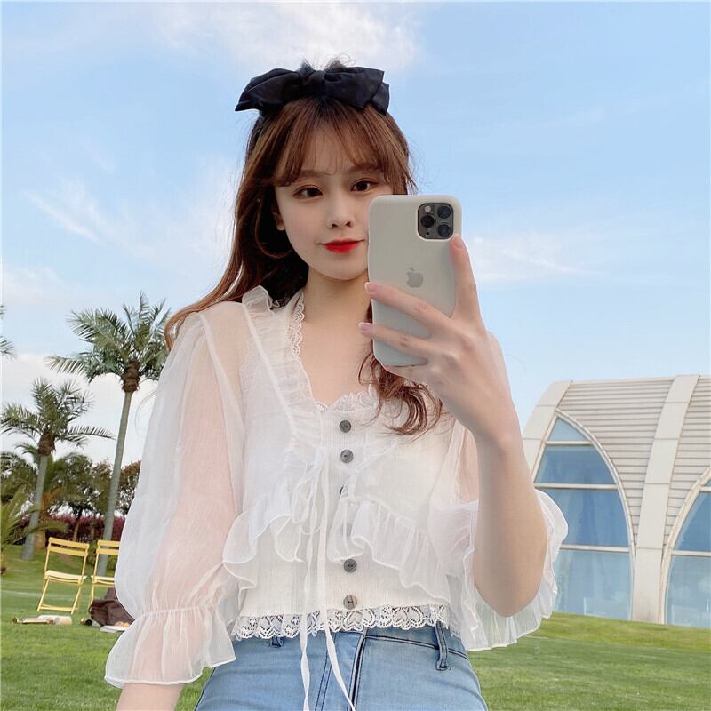 サマーカーディガンレース 夏物 1号婦人75101176056