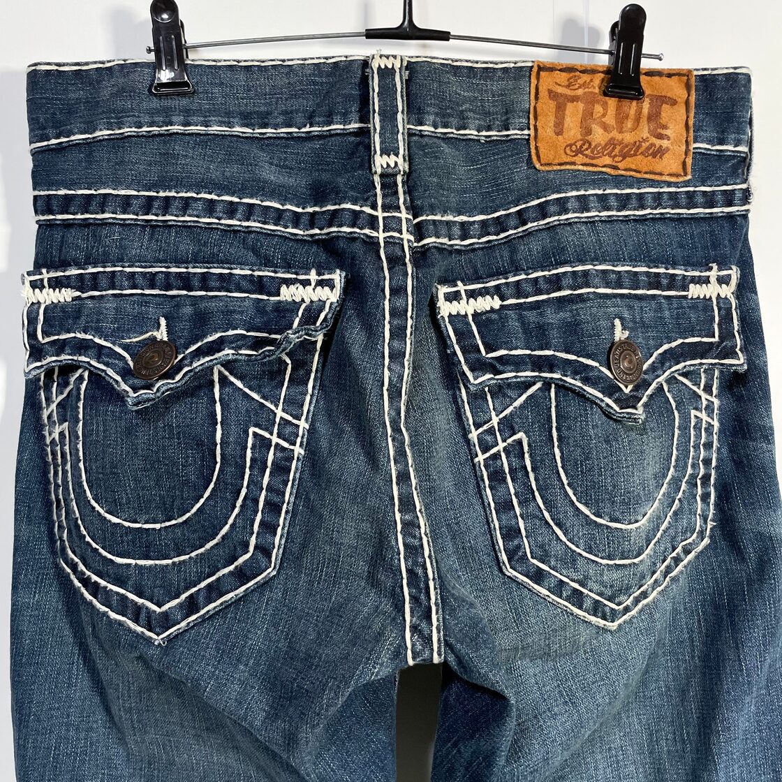 TRUE RELIGION トゥルーレリジョン ステッチデニムパンツ フレア 