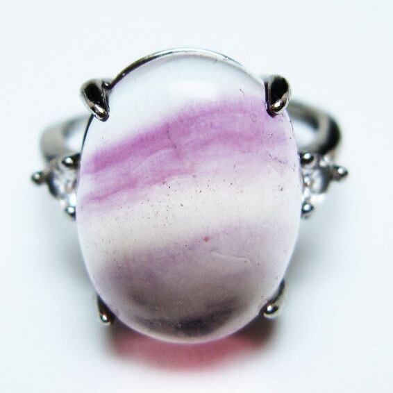 フローライト リング 蛍石 指輪 フリーサイズ 16号 一点物 メール便可 [M便 1/20] 115-7088