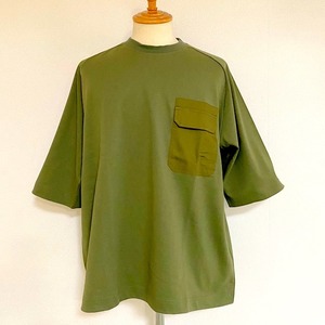 VORTEX 8oz Command Sweater Like Half Sleeve T-shirts with Flap Pocket　Deep Green