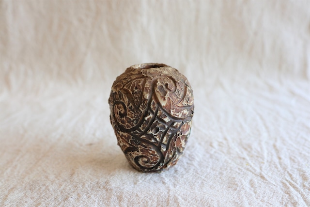 Pays Basque  La poterie de Ciboure“Arroka” フラワーベース petit