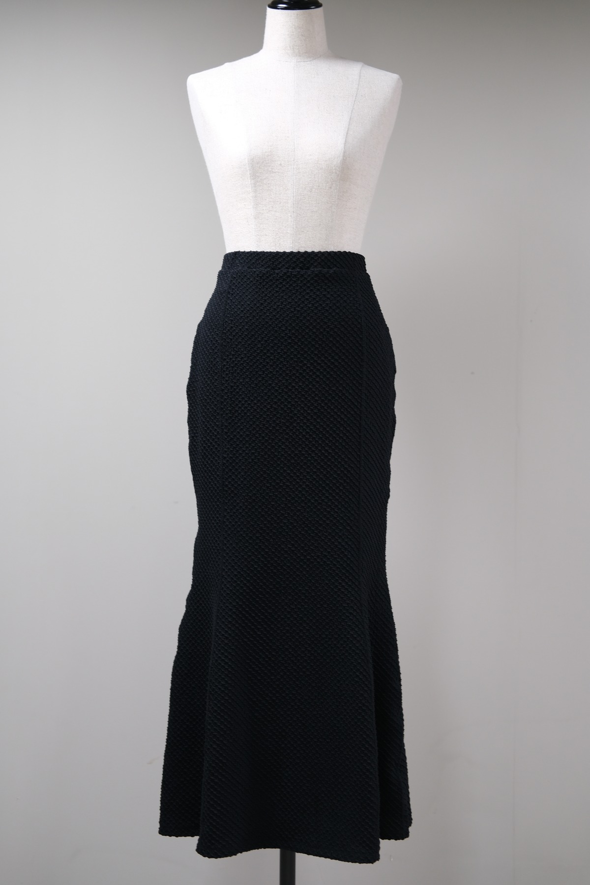Mame Kurogouchi】Shirring Jersey Jacquard Flare Skirt | loop