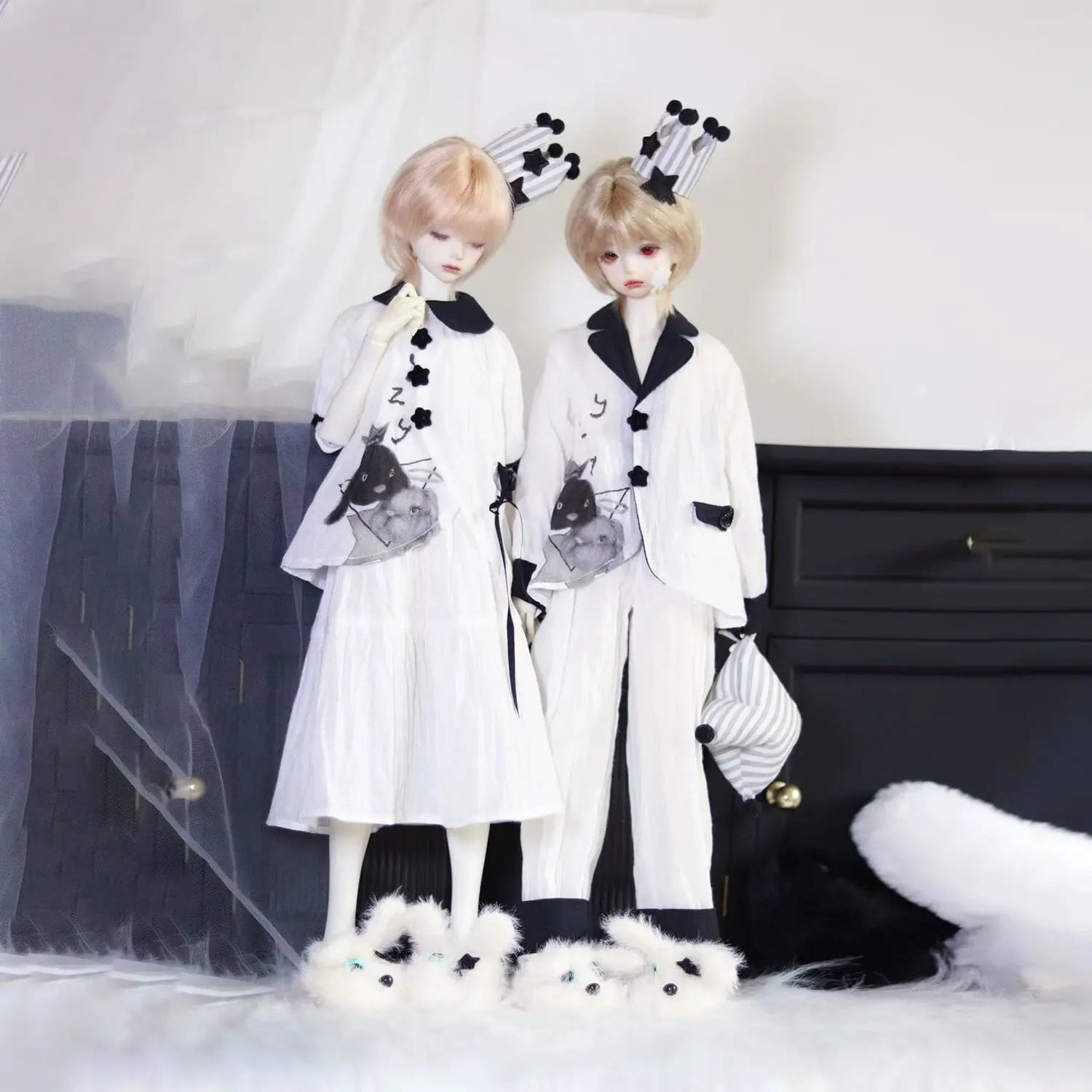 セット！ 1/6 微mdd bjd 4分娃衣兔豆豆熊妹四分mdd 普四アウトフィット