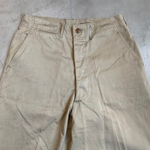 50's U.S.ARMY M-1945 KHAKI チノトラウザーズ MIL-T-2064A 名作