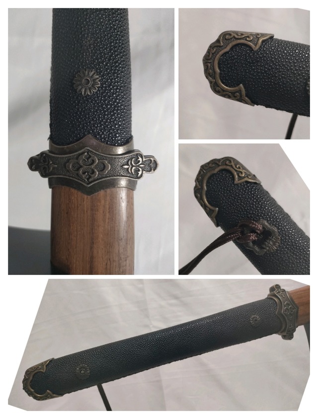 古装唐大刀 木目鞘 強化樹脂刀身 模造刀 中国剣 古代日本刀