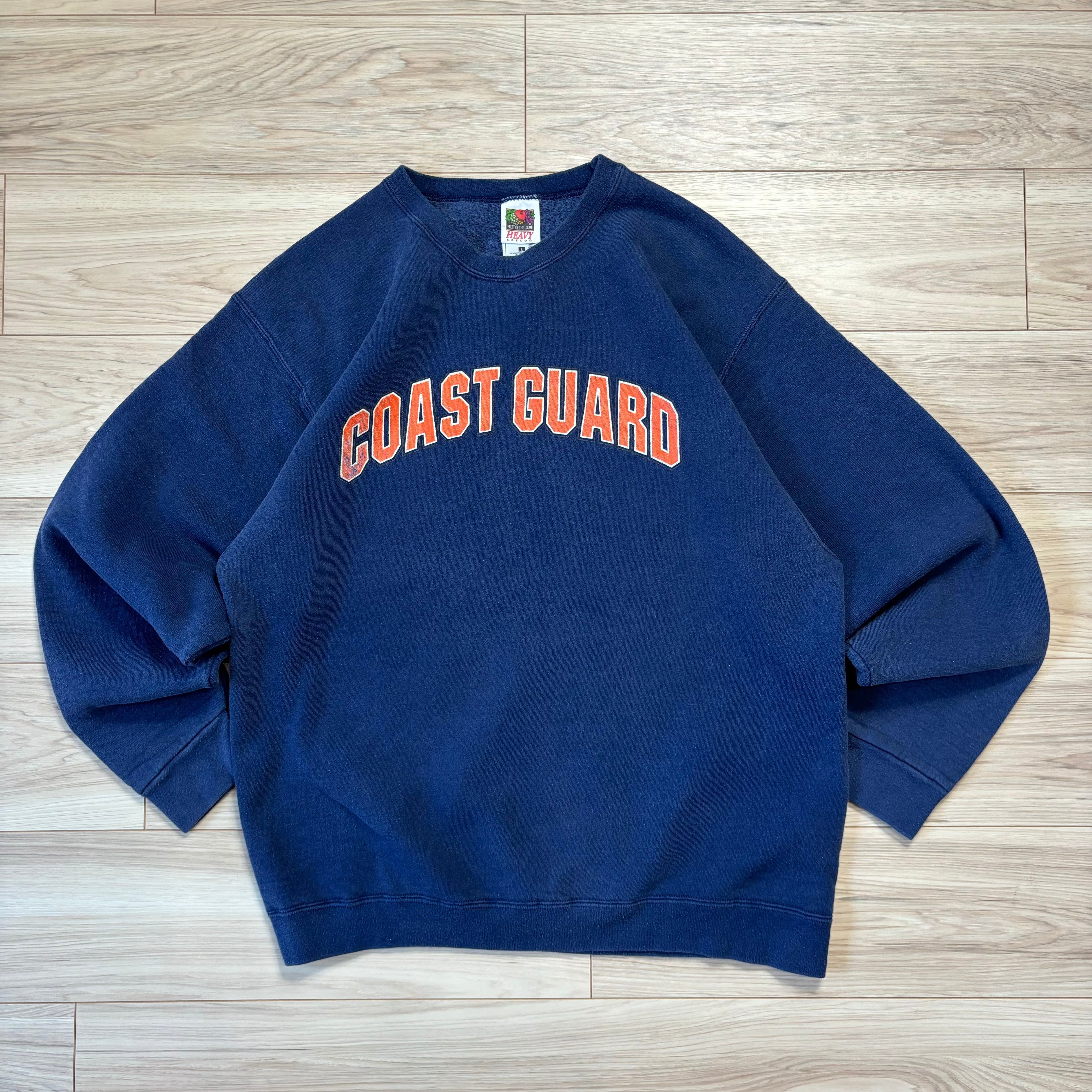 COAST GUARD コーストガード ミリタリー スウェット リフレクター 両面プリント フルーツオブザルーム