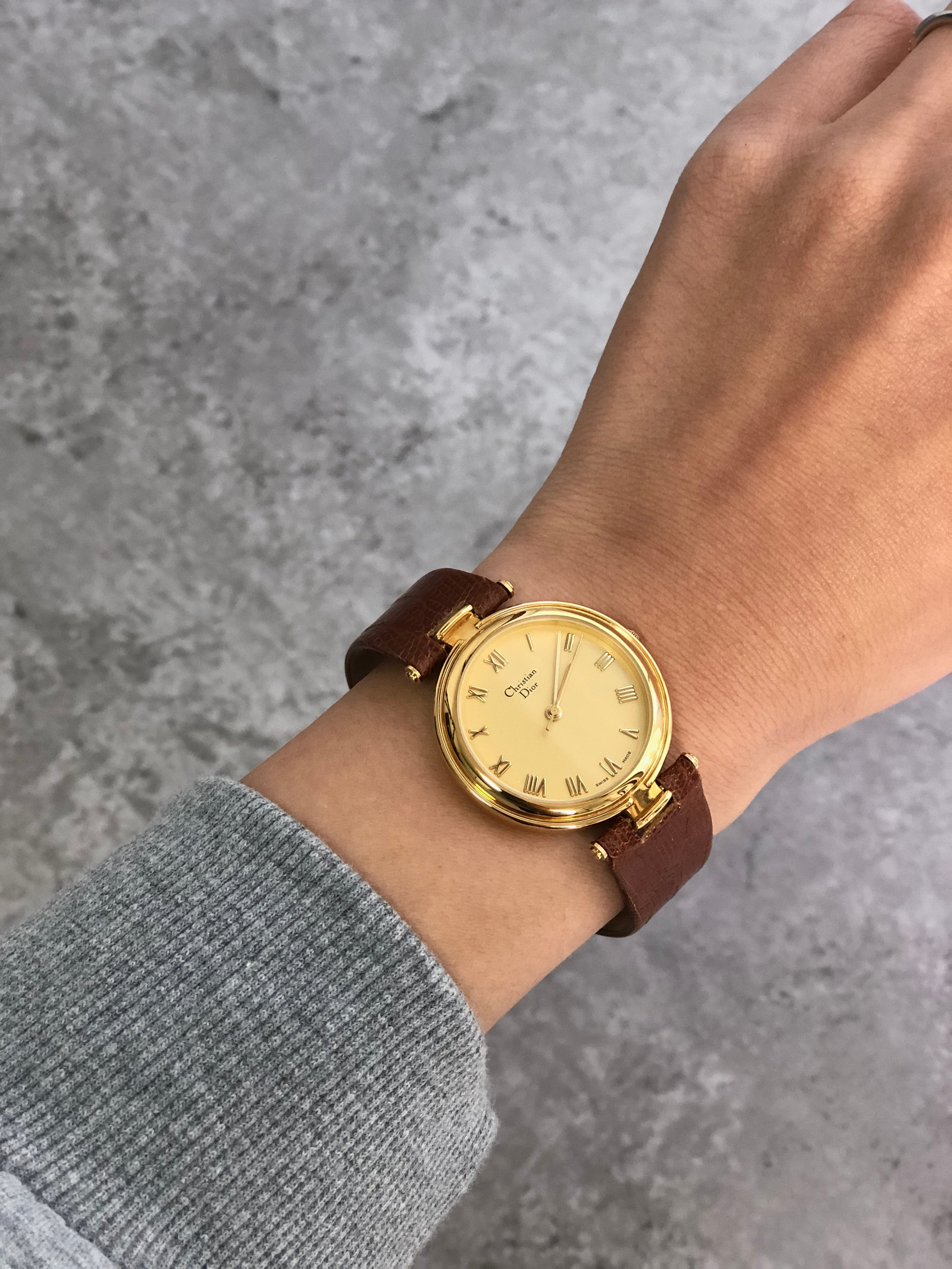 Dior 時計　ヴィンテージ Christian Dior ディオール バギラ ブラックムーン ウォッチ 腕時計