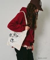 【直営限定ITEM】TYPE-A COOLA レース×パッチトートバッグ (IVORY) CQ-49512H