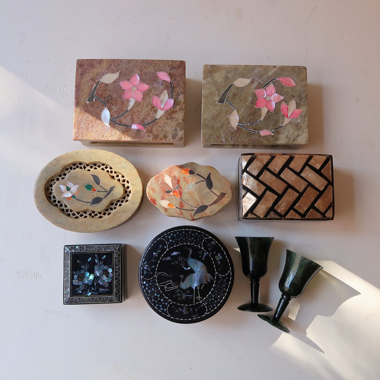 螺鈿のキューブケース