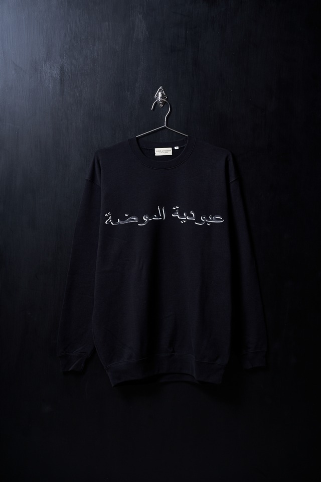 crew neck sweat〈black〉