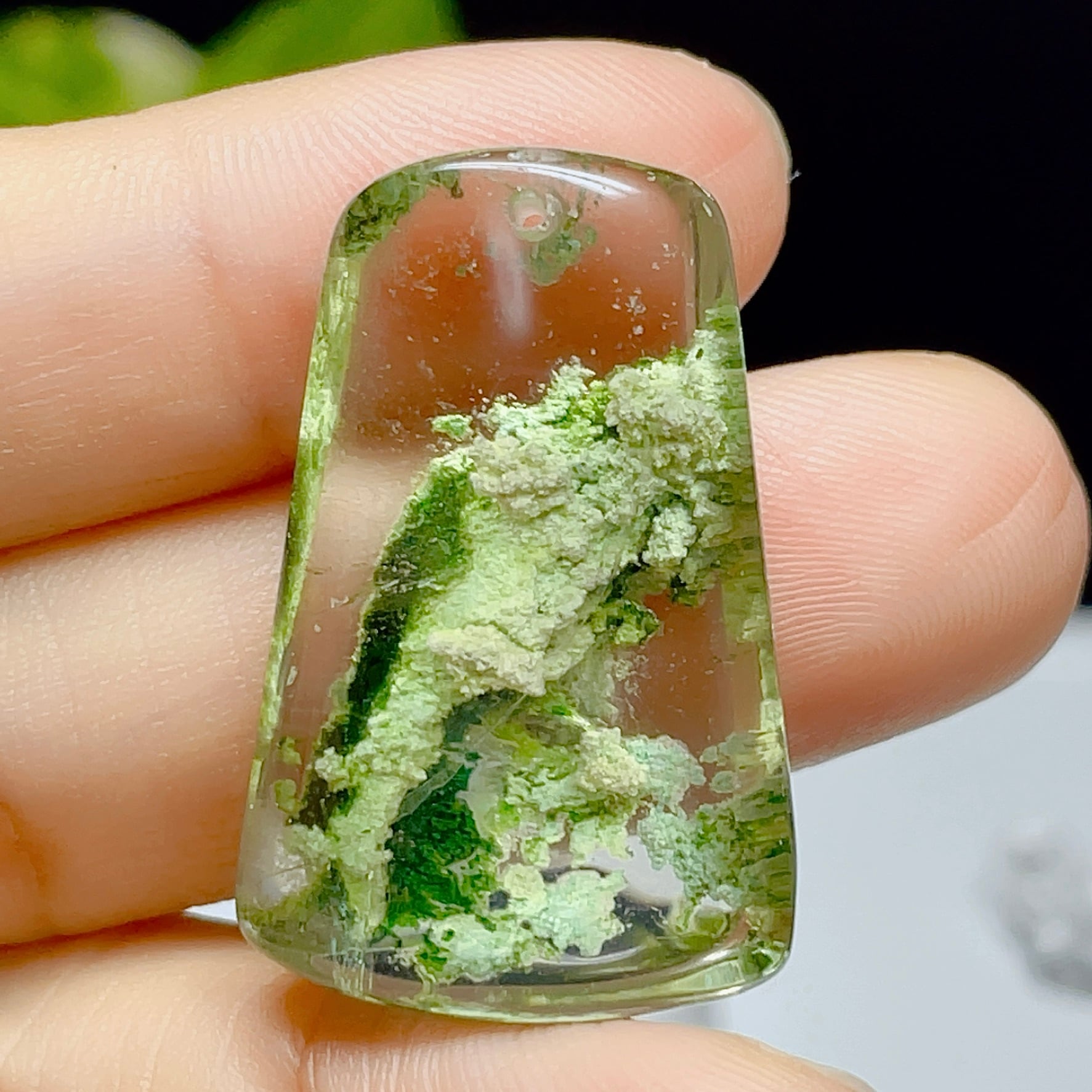 ガーデンクォーツ　庭園水晶　幽霊水晶　ペンダント　ネックレス　【高品質】 60 高品質】 ガーデンクォーツ庭園水晶幽霊水晶ペンダントネックレス3