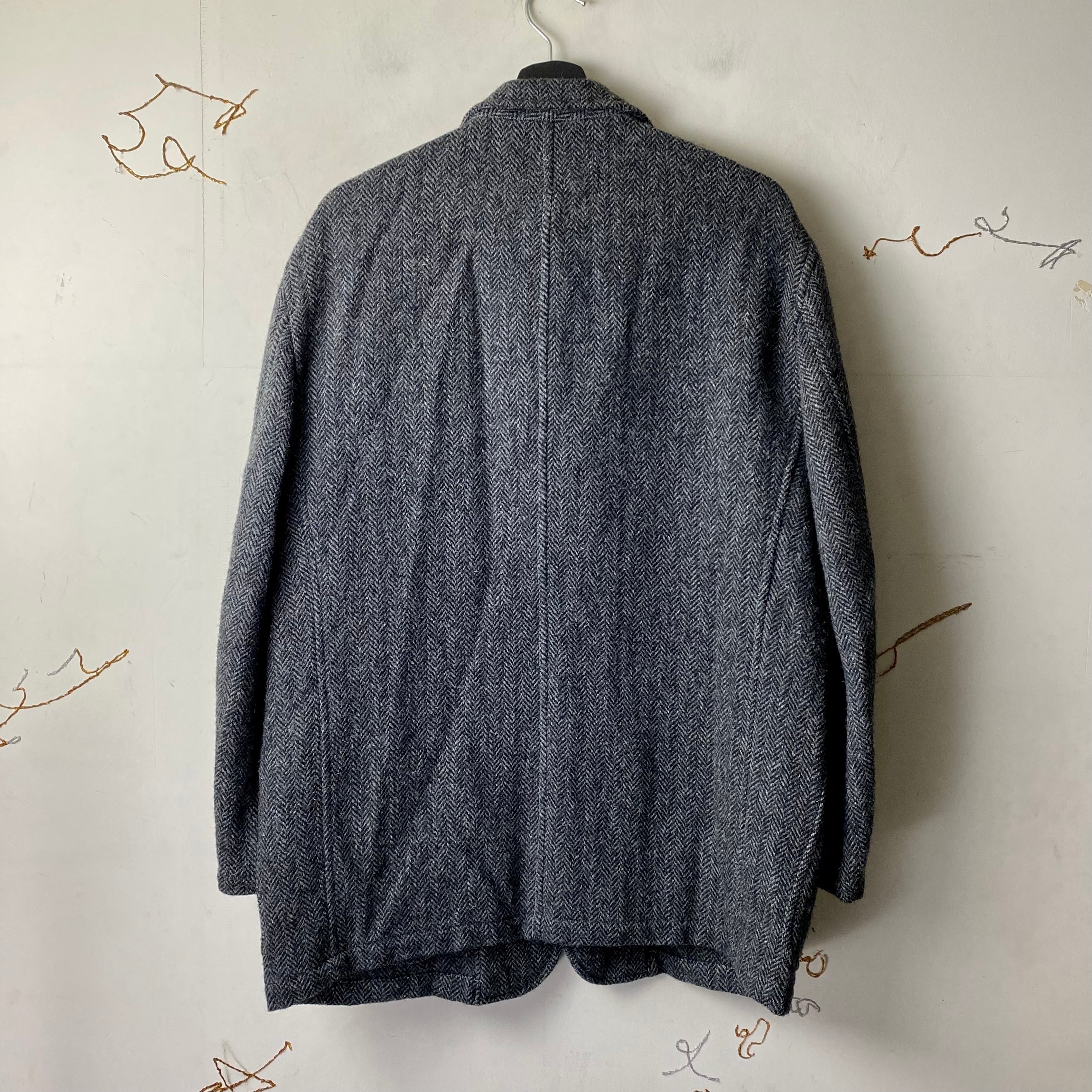 AD1995 COMME des GARCONS HOMME herringbone pattern wool tailored  
