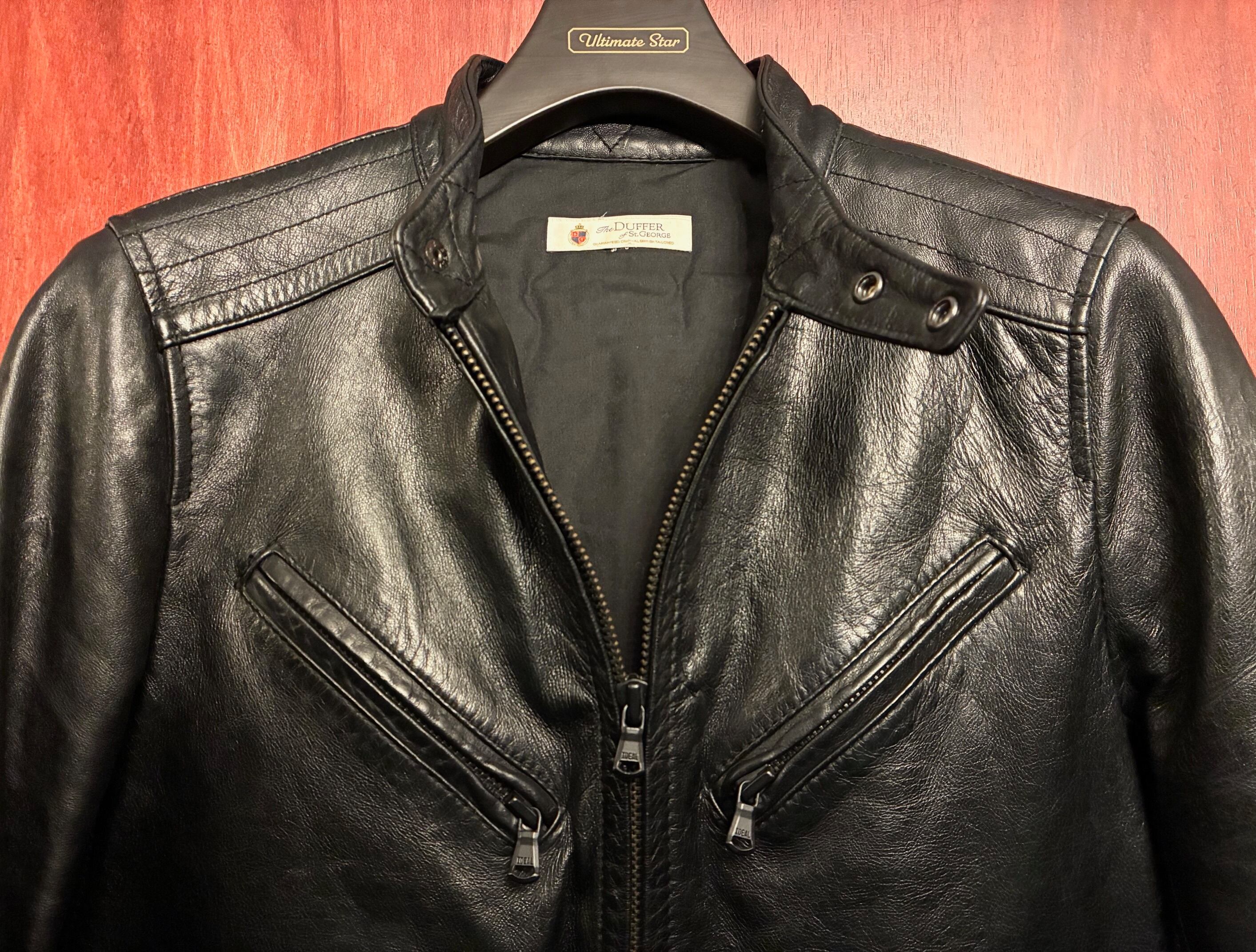 MADE IN KOREA製 The DUFFER of St. GEORGE 本革 ラムレザー シングル