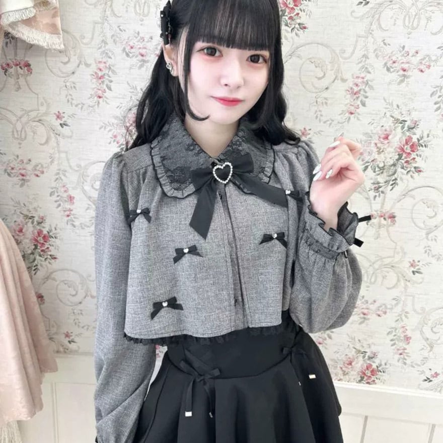 量産型 クラシカルジャケット リボン 控えめ お嬢様 ロリィタ