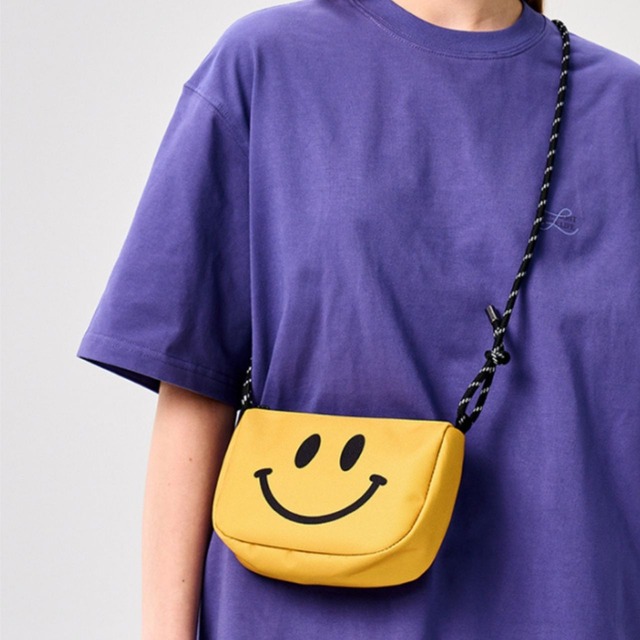 カラフルフェイスアートプリントミニポーチバッグ 4col   R00475