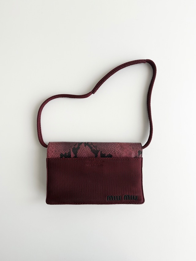 FW1999 MIU MIU PYTHON SHOULDER BAG