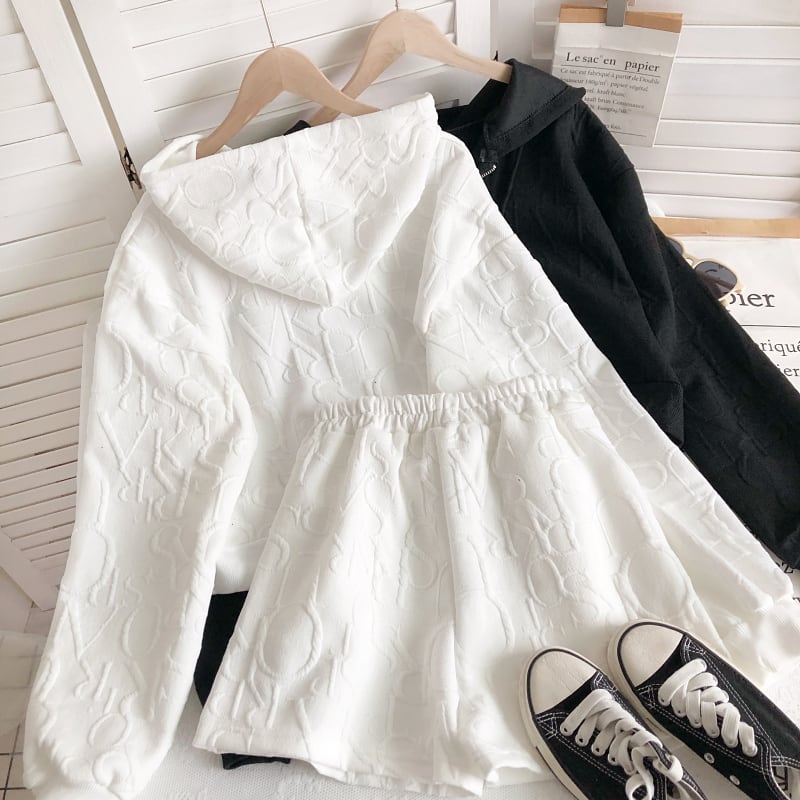 レア　新品　minomom フード付き ジョガーパンツ　セットアップ　S マタニティ通販パールズ 産前産後兼用ジャガード柄ワイドパンツ