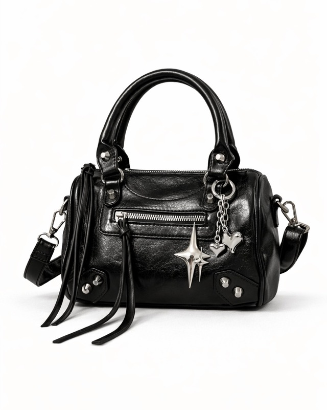 2WAY BLACK RETRO BAG