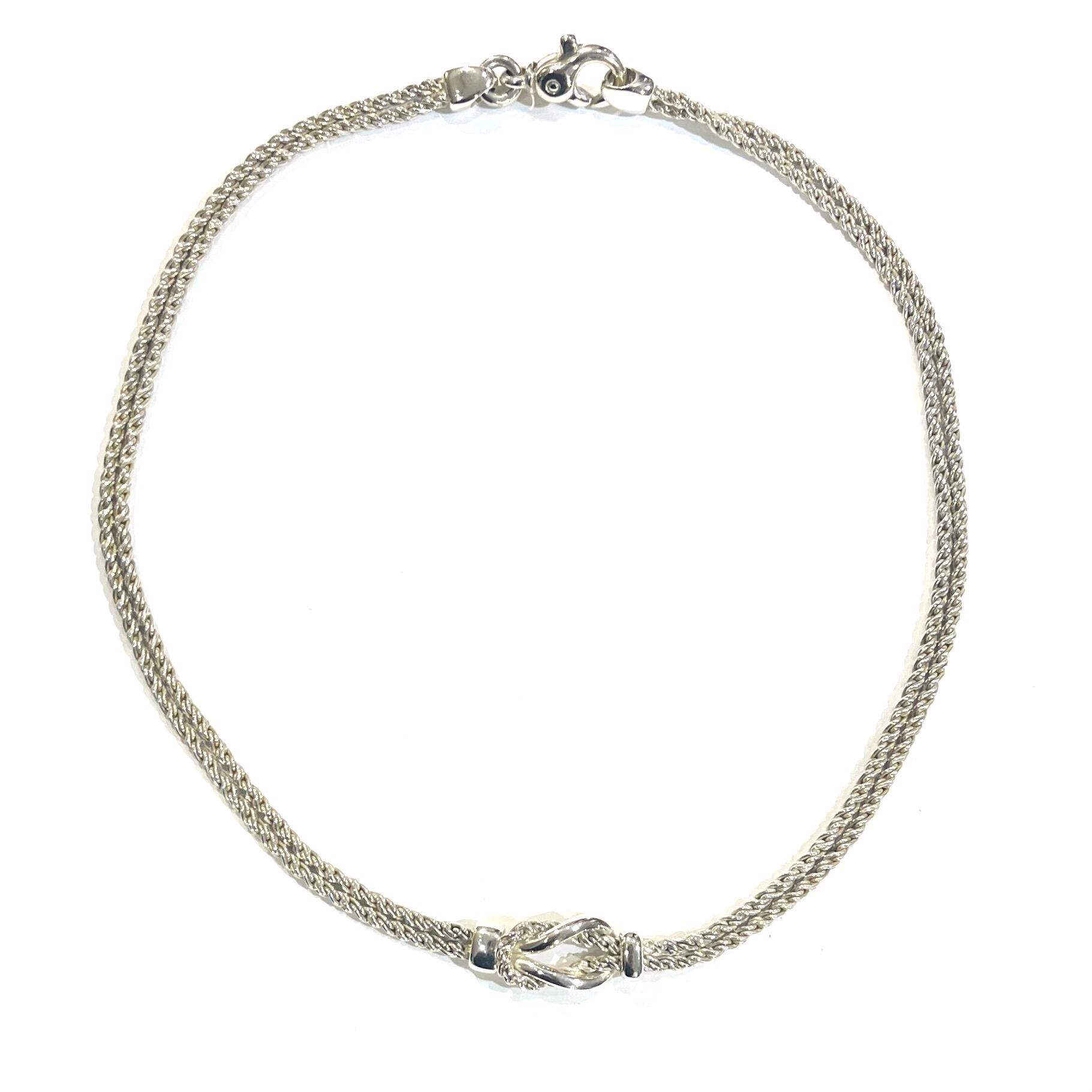 希少【TIFFANY&CO.】ティファニー2261ツイストダブルロープネックレス