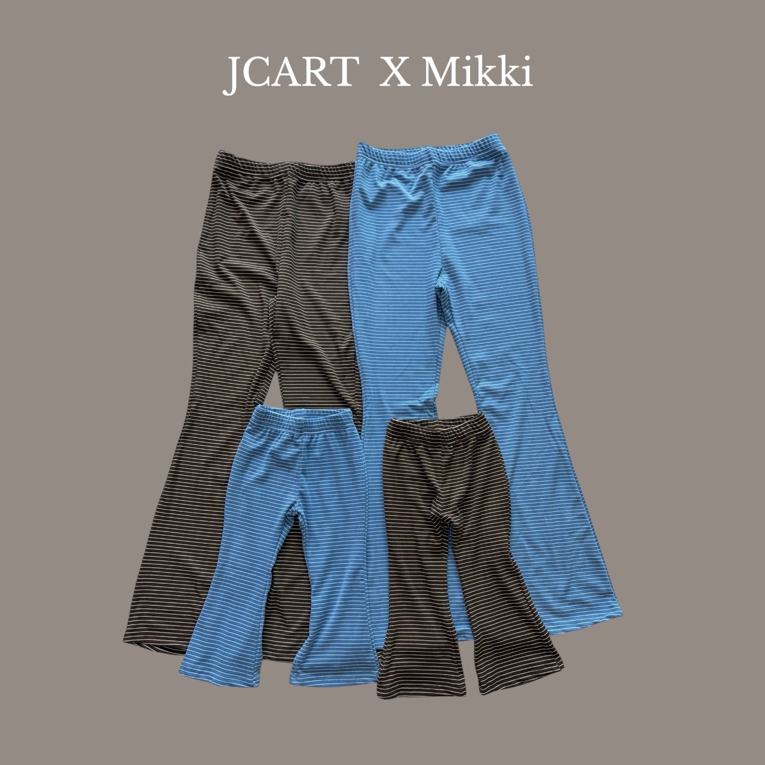 【予約】※mikki boarder flare pants /Free size