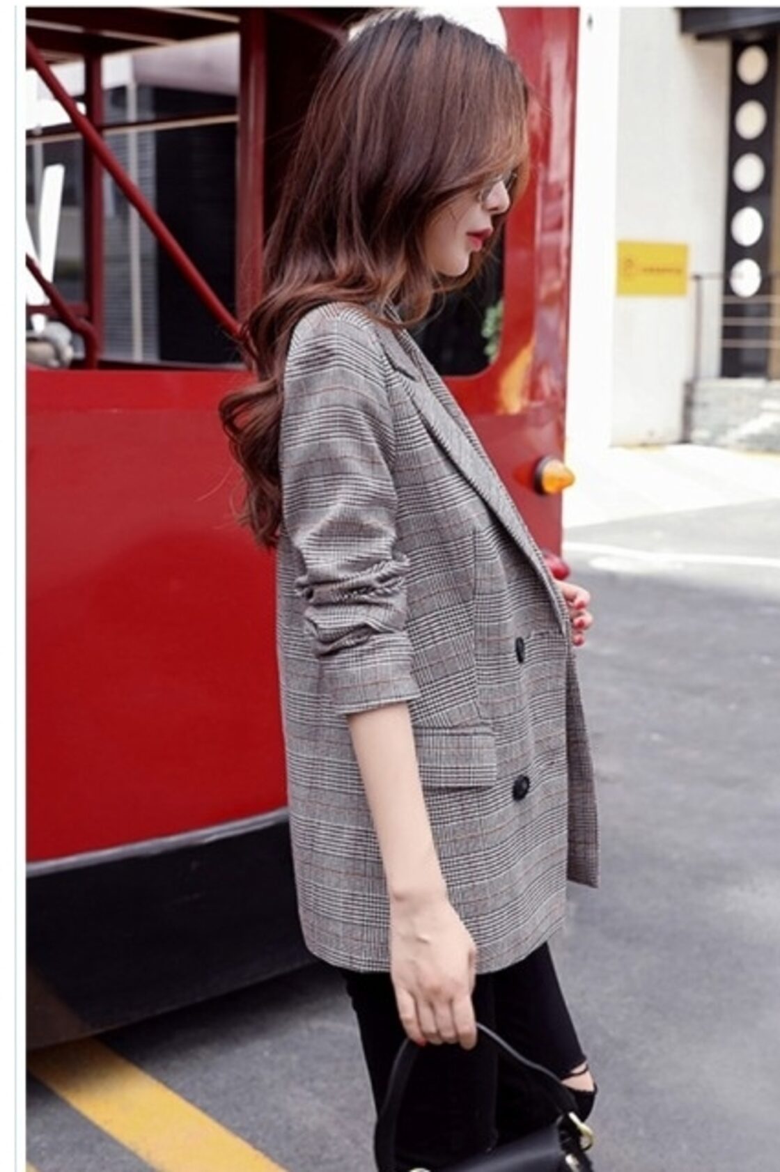 2024-25 WINTER COLLECTION]ウール混チェックor無地ミドルコート 