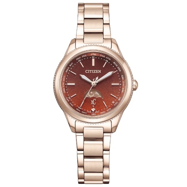 CITIZEN xC シチズン クロスシー daichi collection エコドライブ 電波時計 サンアンドムーン レディース腕時計 EE1004-73W