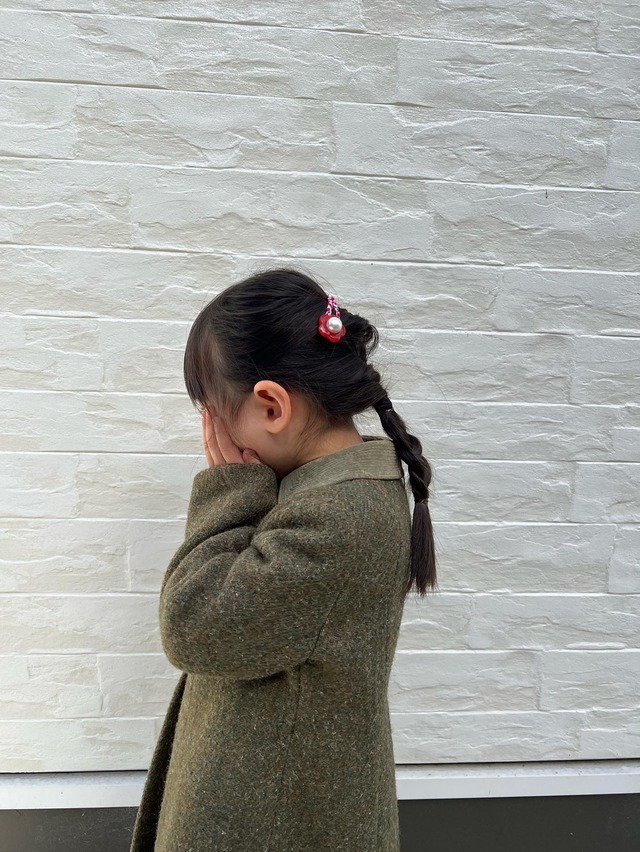 【Handmade】rétroflower pin　子どもヘアアクセサリー　