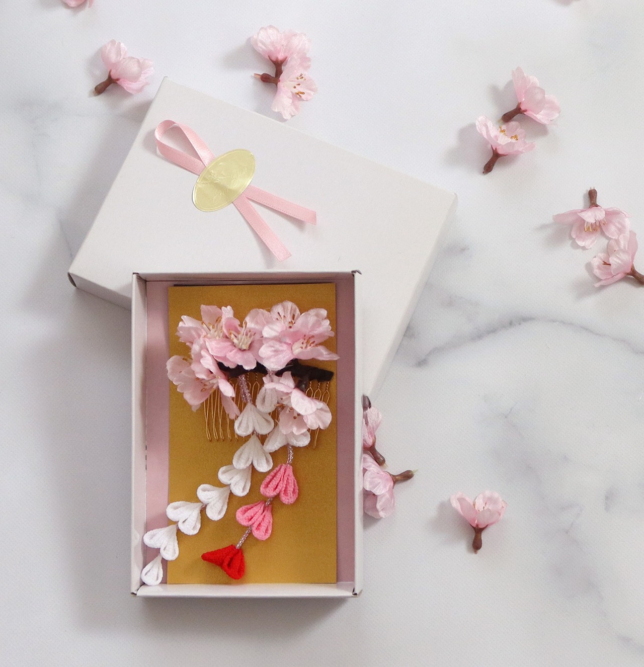 桜をまとう＜桜の髪かざり＞彩・IRODORI