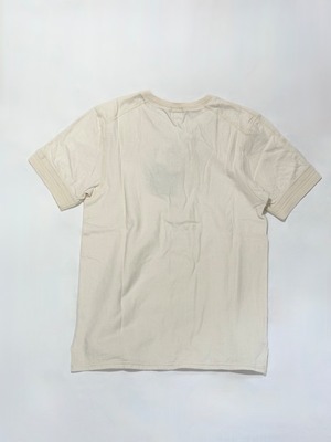 LOOP&WEFT・TUCK STITCH RIBBED MILITARY HENLEY・ヴィンテージアイボリー