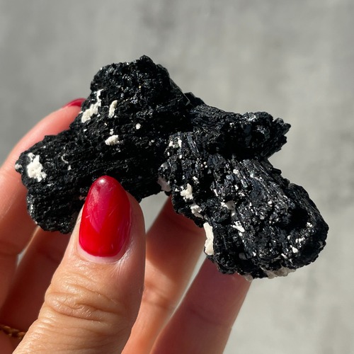 ナミビア・エロンゴ地区産【ブラックトルマリン（鉄電気石）原石】③ 鉱物 天然石 パワーストーン