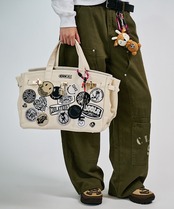 -数量限定-【直営限定ITEM】TYPE-A バイカラーワッペンターンロックハンドバッグ　CQ-49510H