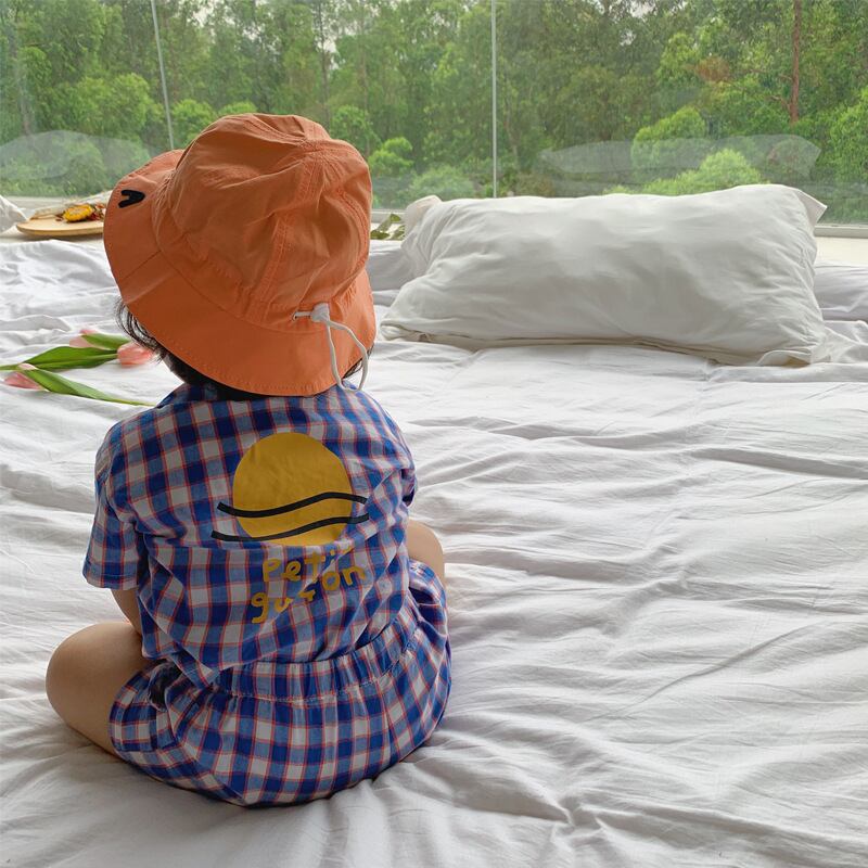 サマーショーツ 格子柄シャツ スタイル 夏物 ブルマー 超面白いベビーショップ25143349519